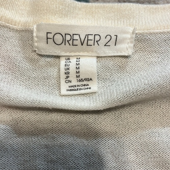 Forever 21 Boyfriend V-Neck Cream Cardigan - Picture 3 of 14